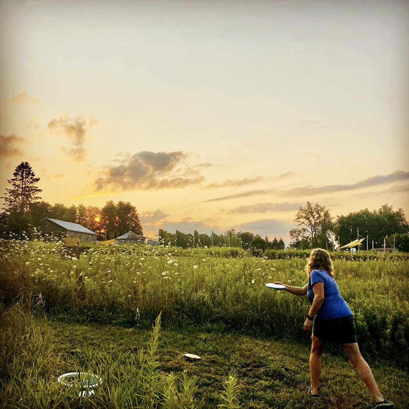 Goodlot Farmstead Brewing Co. in Caledon, Ontario — organic hop farm and solar-powered brewery hosting the GLOWLOT disc golf event June 13, 2026