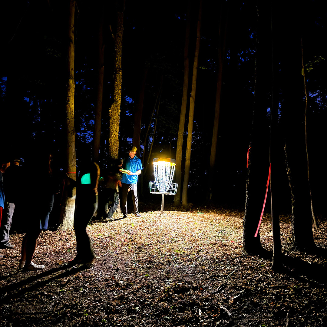 GLOWLOT glow-in-the-dark disc golf event at GoodLot Farmstead Brewing Co. Caledon Ontario June 2026